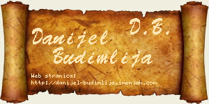 Danijel Budimlija vizit kartica